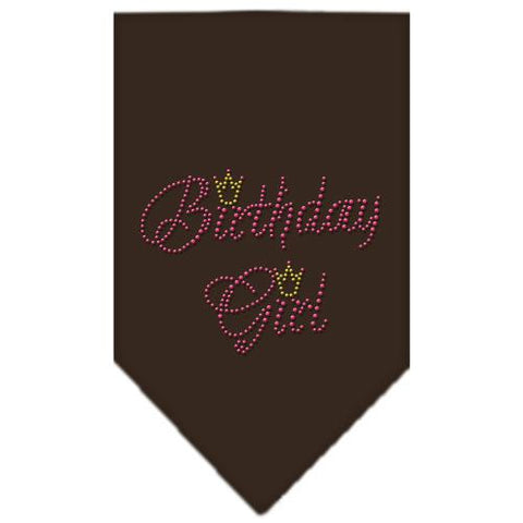 Birthday Girl Rhinestone Bandana Cocoa Small