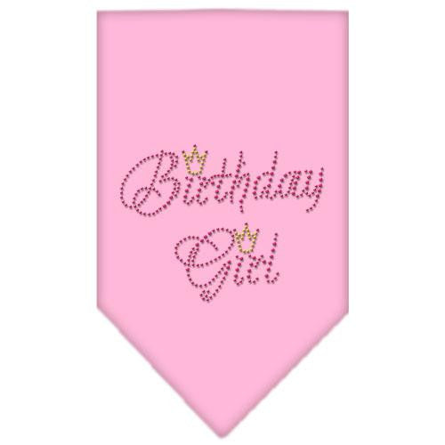 Birthday Girl Rhinestone Bandana Light Pink Small