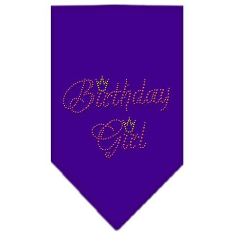 Birthday Girl Rhinestone Bandana Purple Small