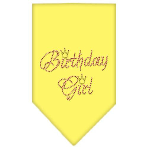 Birthday Girl Rhinestone Bandana Yellow Small