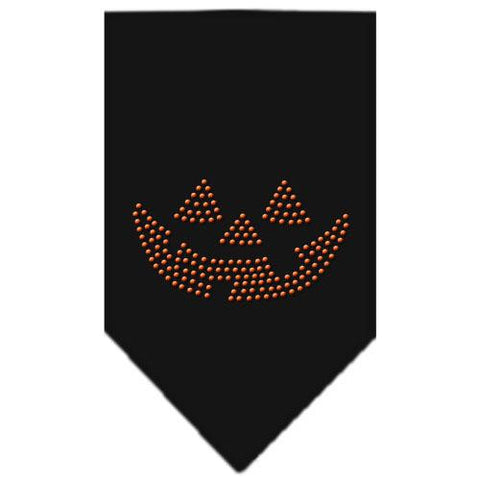 Jack O Lantern Rhinestone Bandana Black Small