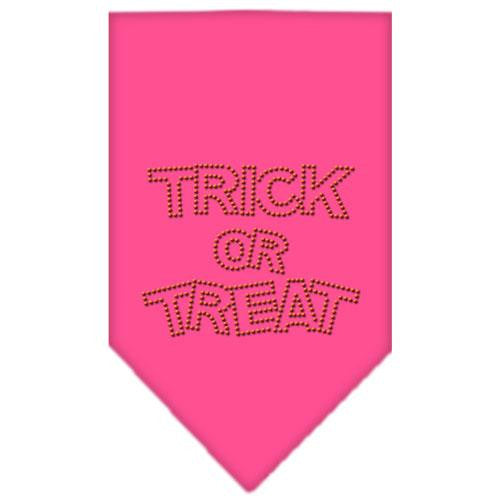 Trick or Treat Rhinestone Bandana Bright Pink Small