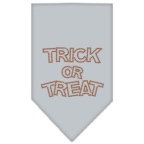 Trick or Treat Rhinestone Bandana Grey Small