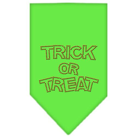 Trick or Treat Rhinestone Bandana Lime Green Small