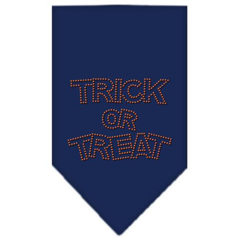 Trick or Treat Rhinestone Bandana Navy Blue Small