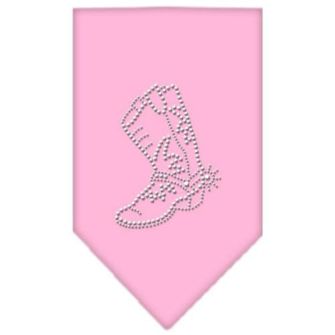 Boot Rhinestone Bandana Light Pink Large