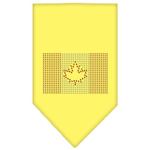 Canadian Flag Rhinestone Bandana Yellow Large