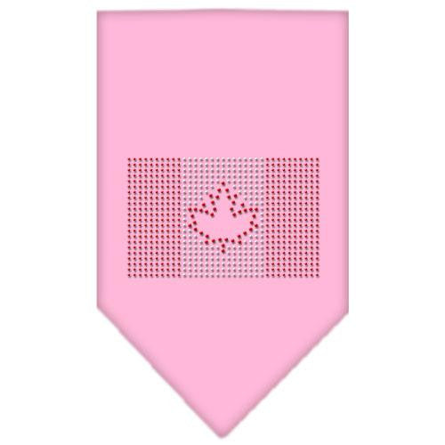 Canadian Flag Rhinestone Bandana Light Pink Small