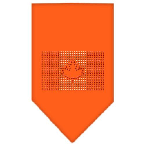 Canadian Flag Rhinestone Bandana Orange Small