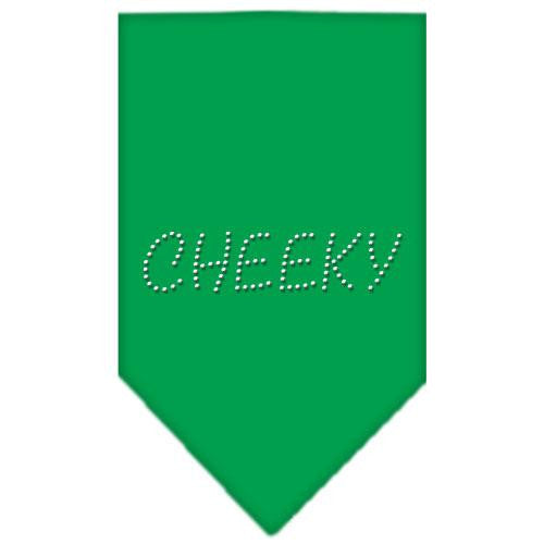 Cheeky Rhinestone Bandana Emerald Green Large