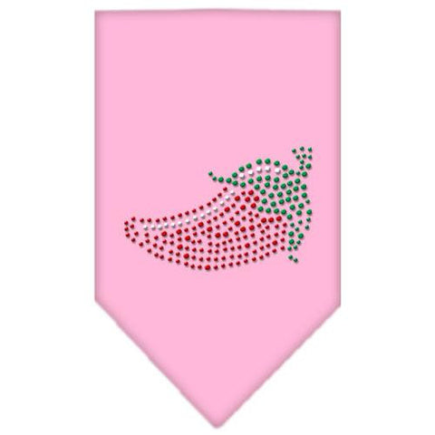 Chili Pepper Rhinestone Bandana Light Pink Small