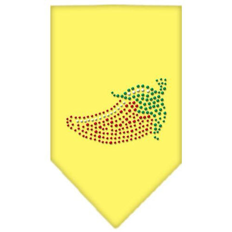 Chili Pepper Rhinestone Bandana Yellow Small