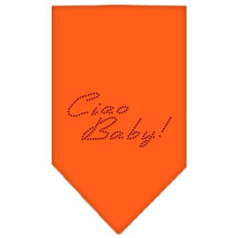 Ciao Baby Rhinestone Bandana Orange Large