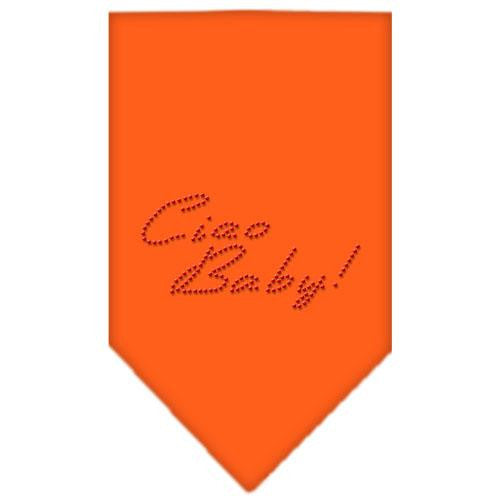 Ciao Baby Rhinestone Bandana Orange Small