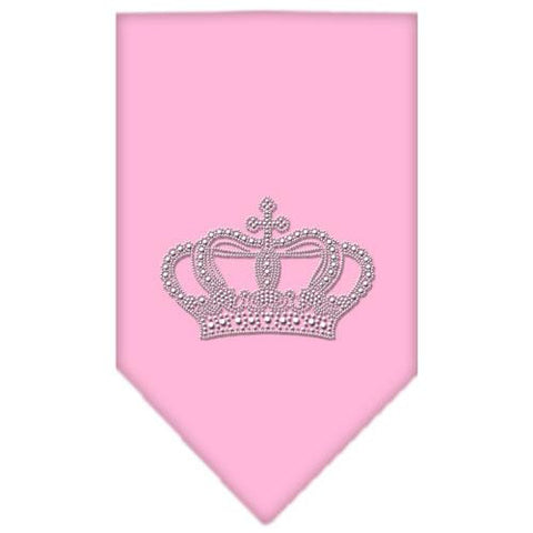 Crown Rhinestone Bandana Light Pink Large