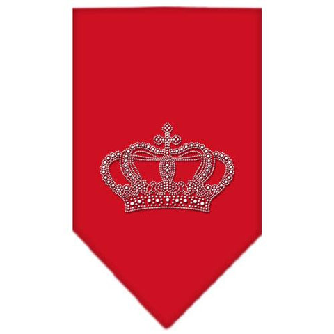 Crown Rhinestone Bandana Red Small