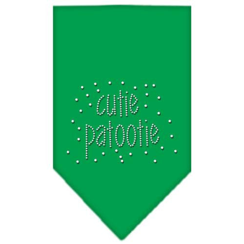 Cutie Patootie Rhinestone Bandana Emerald Green Large