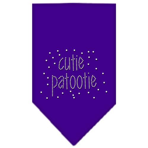 Cutie Patootie Rhinestone Bandana Purple Large