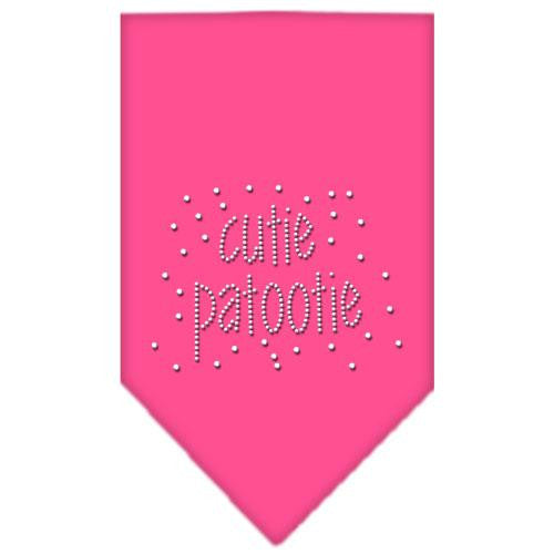 Cutie Patootie Rhinestone Bandana Bright Pink Small