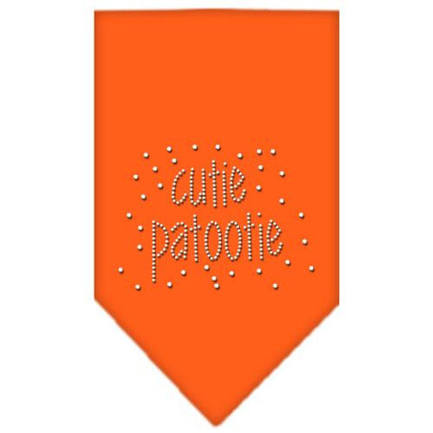 Cutie Patootie Rhinestone Bandana Orange Small