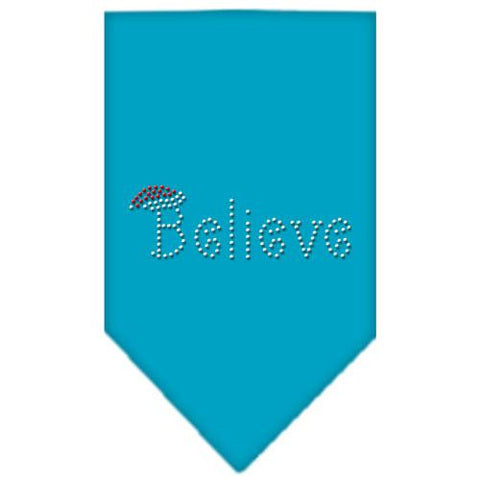 Believe Rhinestone Bandana Turquoise Small