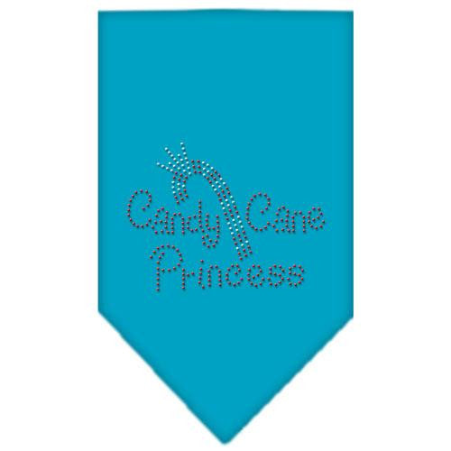 Candy Cane Princess Rhinestone Bandana Turquoise Small