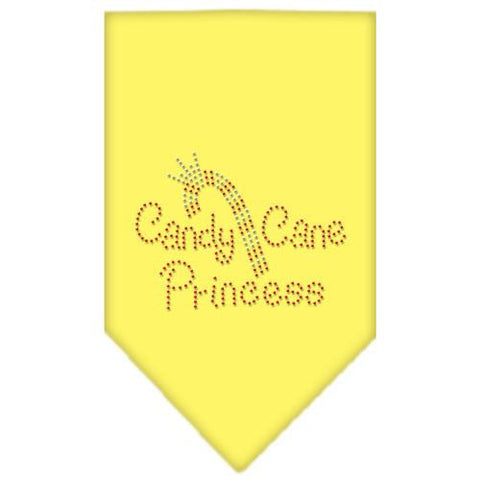 Candy Cane Princess Rhinestone Bandana Yellow Small