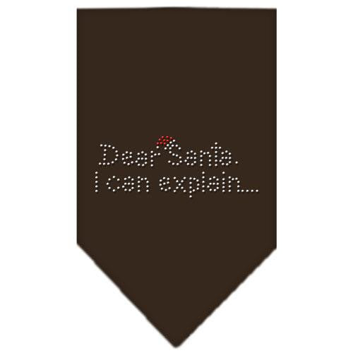 Dear Santa Rhinestone Bandana Cocoa Large