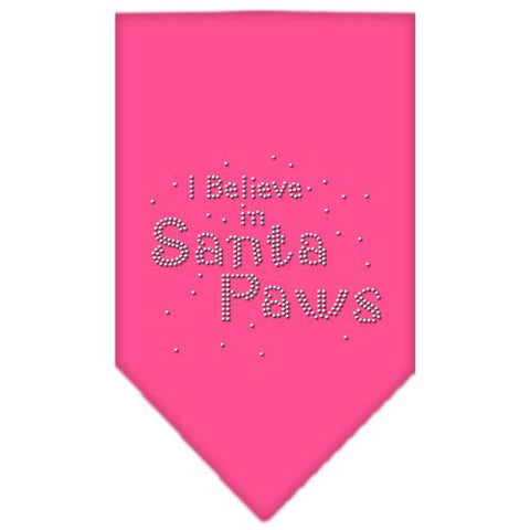 Santa Paws Rhinestone Bandana Bright Pink Small