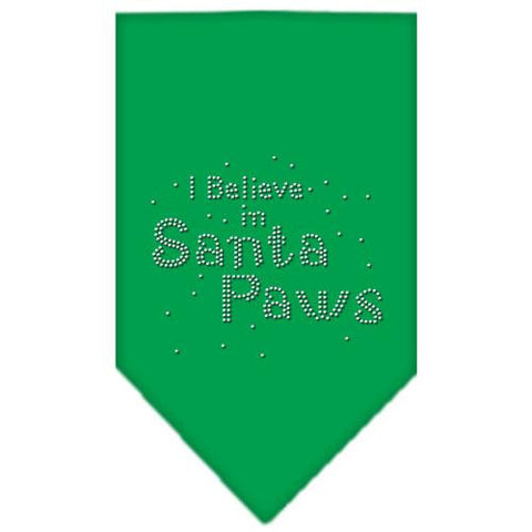 Santa Paws Rhinestone Bandana Emerald Green Small