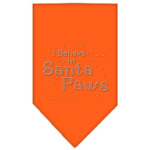 Santa Paws Rhinestone Bandana Orange Small