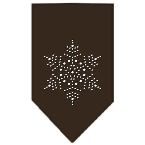 Snowflake Rhinestone Bandana Cocoa Large