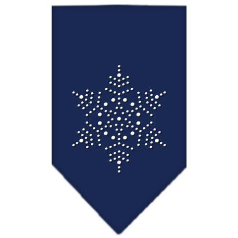 Snowflake Rhinestone Bandana Navy Blue large