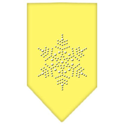 Snowflake Rhinestone Bandana Yellow Small