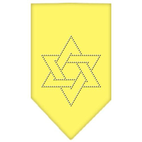 Star Of David Rhinestone Bandana Yellow Large