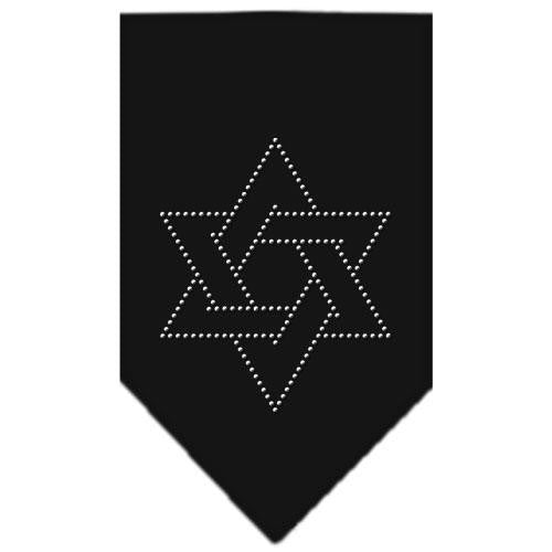 Star Of David Rhinestone Bandana Black Small