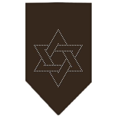 Star Of David Rhinestone Bandana Cocoa Small