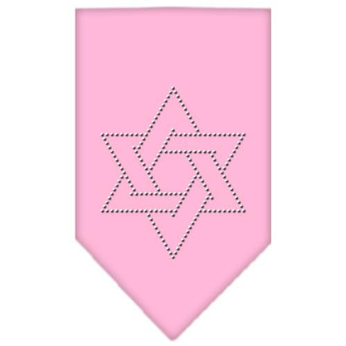 Star Of David Rhinestone Bandana Light Pink Small