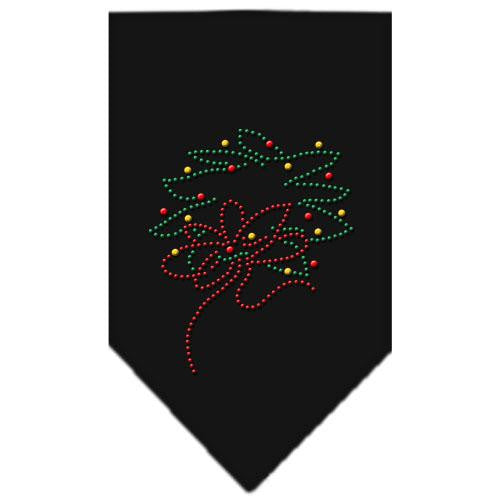 Wreath Rhinestone Bandana Black Small