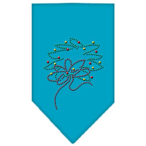 Wreath Rhinestone Bandana Turquoise Small