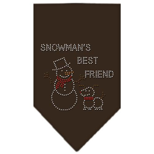 Snowman's Best Friend Rhinestone Bandana Cocoa Small