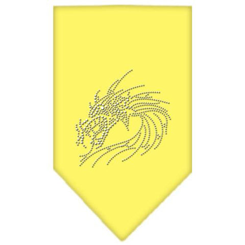 Dragon Rhinestone Bandana Yellow Large