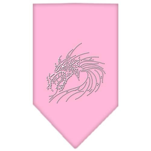 Dragon Rhinestone Bandana Light Pink Small