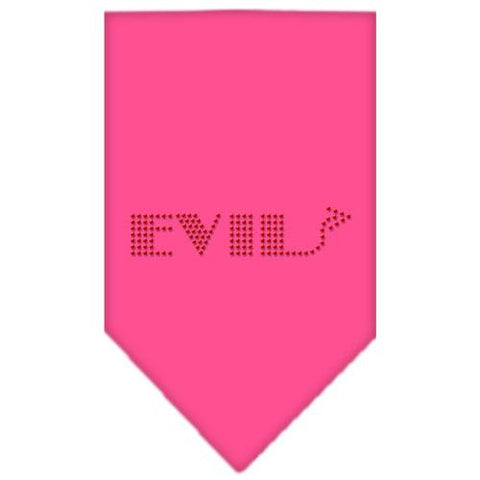 Evil Rhinestone Bandana Bright Pink Large