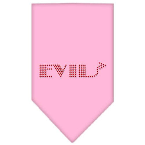 Evil Rhinestone Bandana Light Pink Large