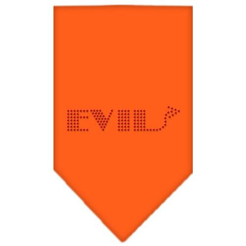 Evil Rhinestone Bandana Orange Small