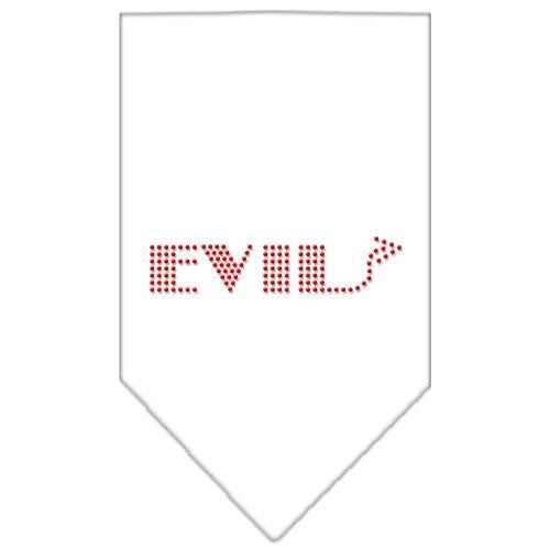 Evil Rhinestone Bandana White Small