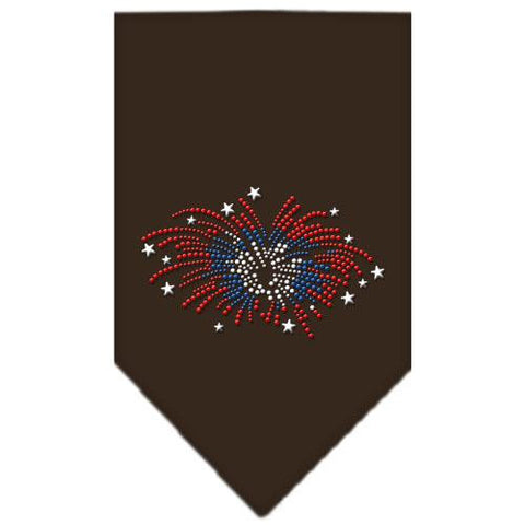 Fireworks Rhinestone Bandana Cocoa Large