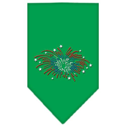 Fireworks Rhinestone Bandana Emerald Green Large