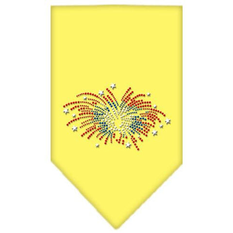 Fireworks Rhinestone Bandana Yellow Small